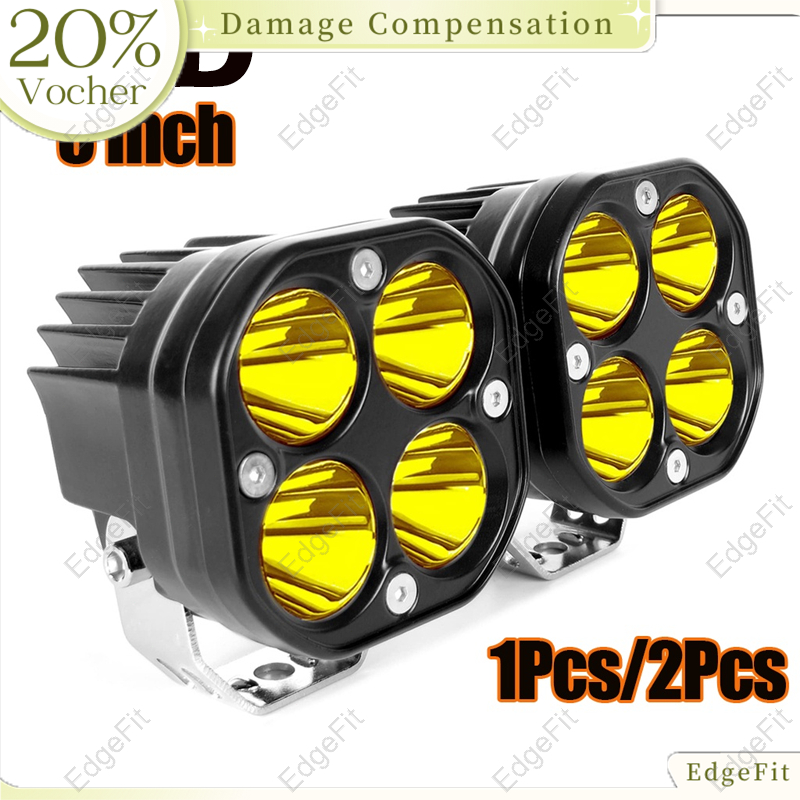 EdgeFit Waterproof Driving Light Mini LED Motorcycle Work Lamps Fog ...