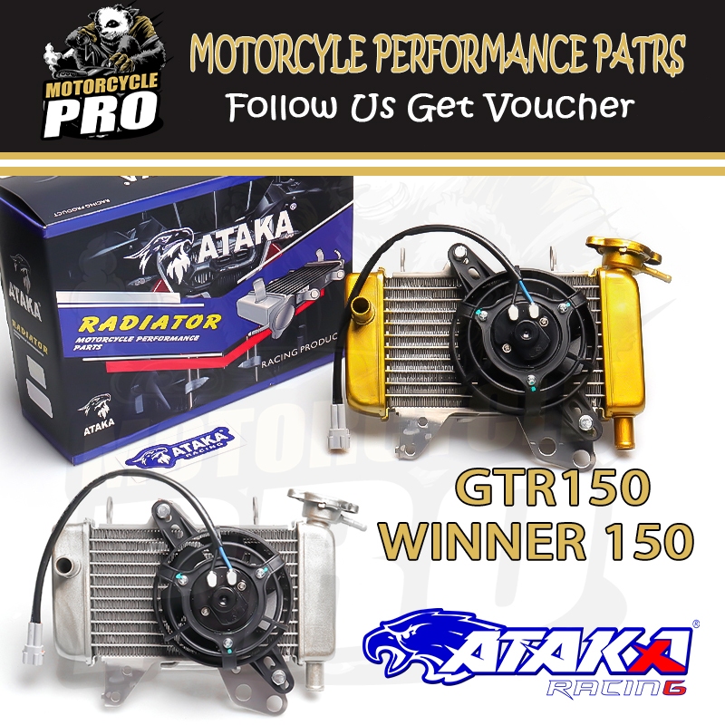 ATAKA With Fan Radiator For GTR150 RS150 Motorcycle Radiator Cooling ...