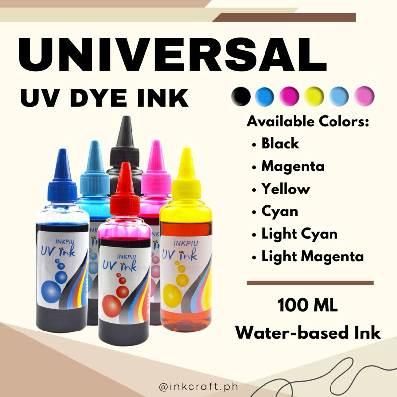 Inkpiu Universal UV Dye Ink 100ML | Shopee Philippines
