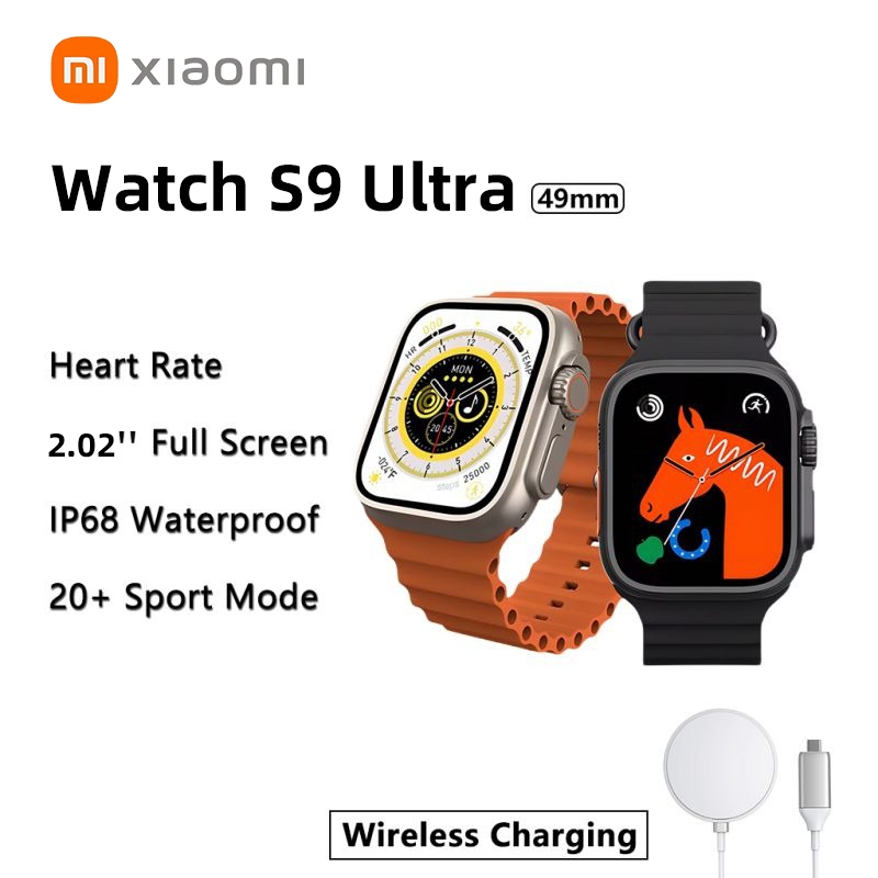 Xiaomi Smart watch S9 Ultra Newest Bluetooth Call Waterproof Heart Rate  Health Monitor Sport Watch