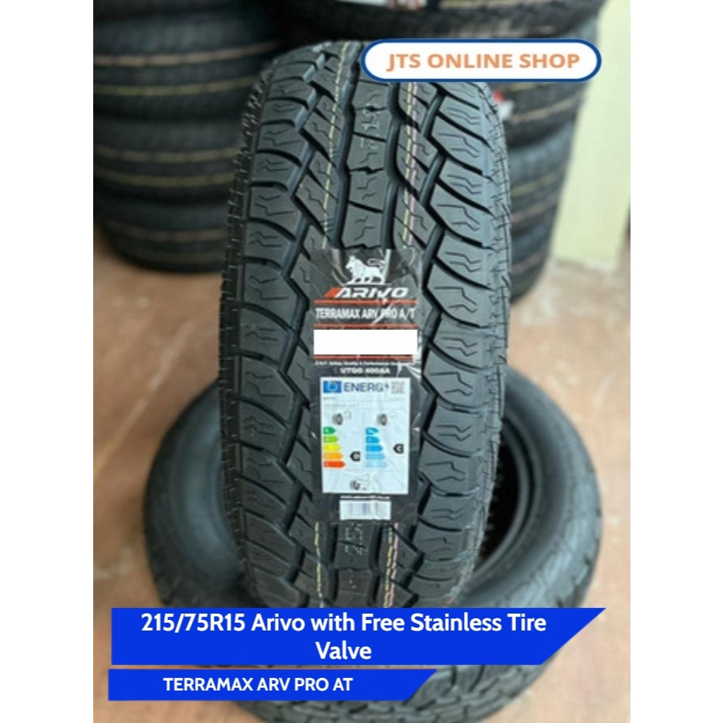 215/75R15 Arivo Terramax ARV PRO AT with Free Stainless Tire Valve ...