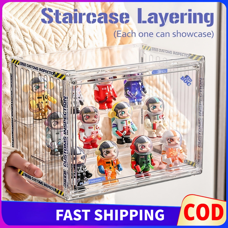 Transparent acrylic display box Toy display cabinet Popmart dust box ...