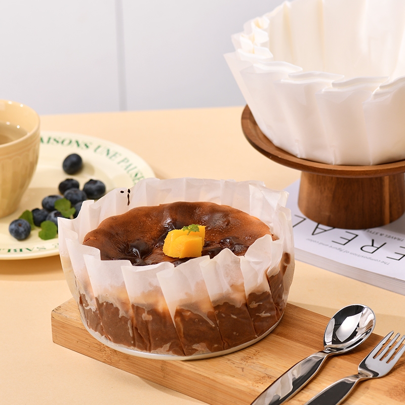 100Pcs Basque Cake Liner Non-stick Cheesecake Paper Liner Food Grade ...