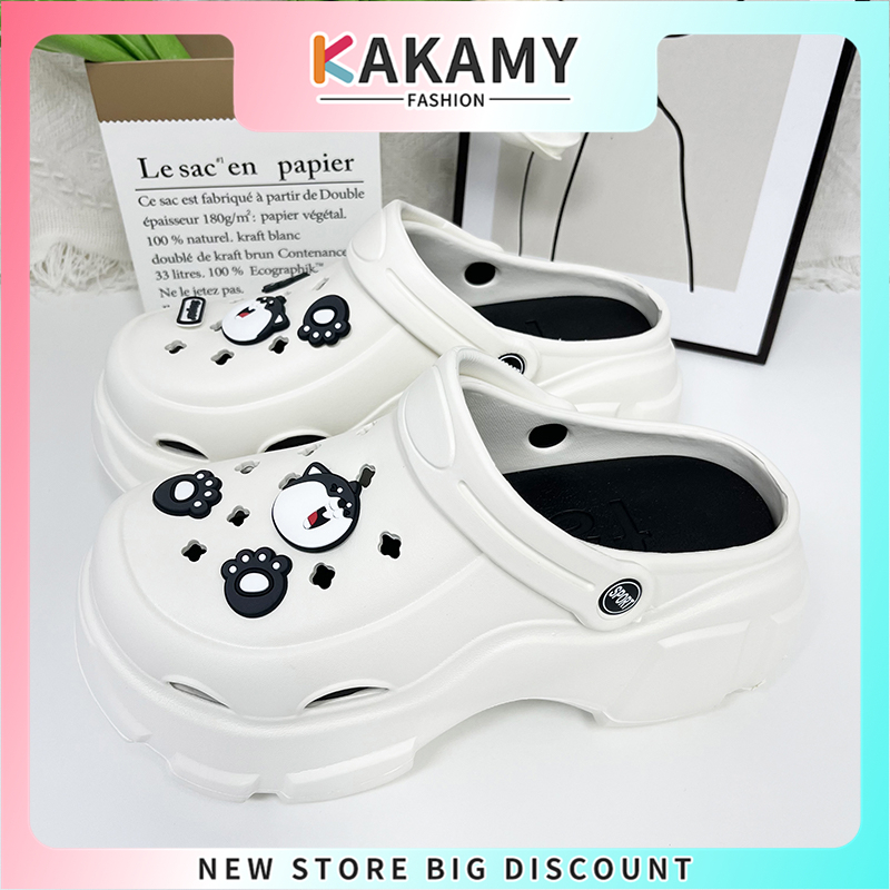 CAPUBEW Wedge Sandals for Women Elegant Korean Block Heels High Heels ...