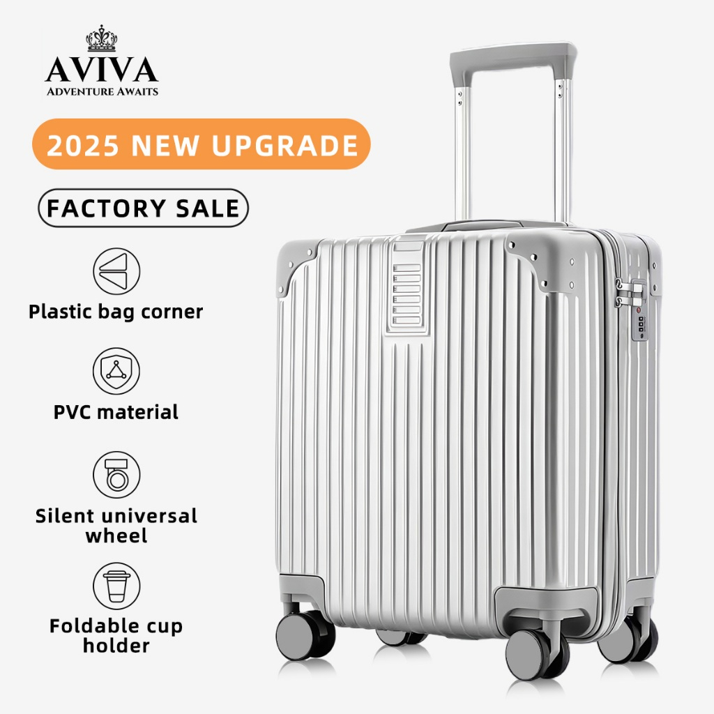 AVIVA 18inch Lightweight Luggage Travel Bag Hand Carry Luggage 360°  Universal Wheels Suitcase