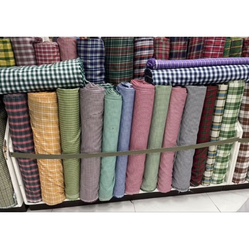 Checkered #1 Multi-Color Oxford Fabric For Uniform etc. 58