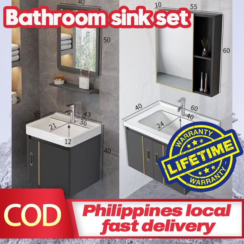 Aluminum Bathroom Cabinet With Mirror High-end Bathroom Sink Cabinet ...