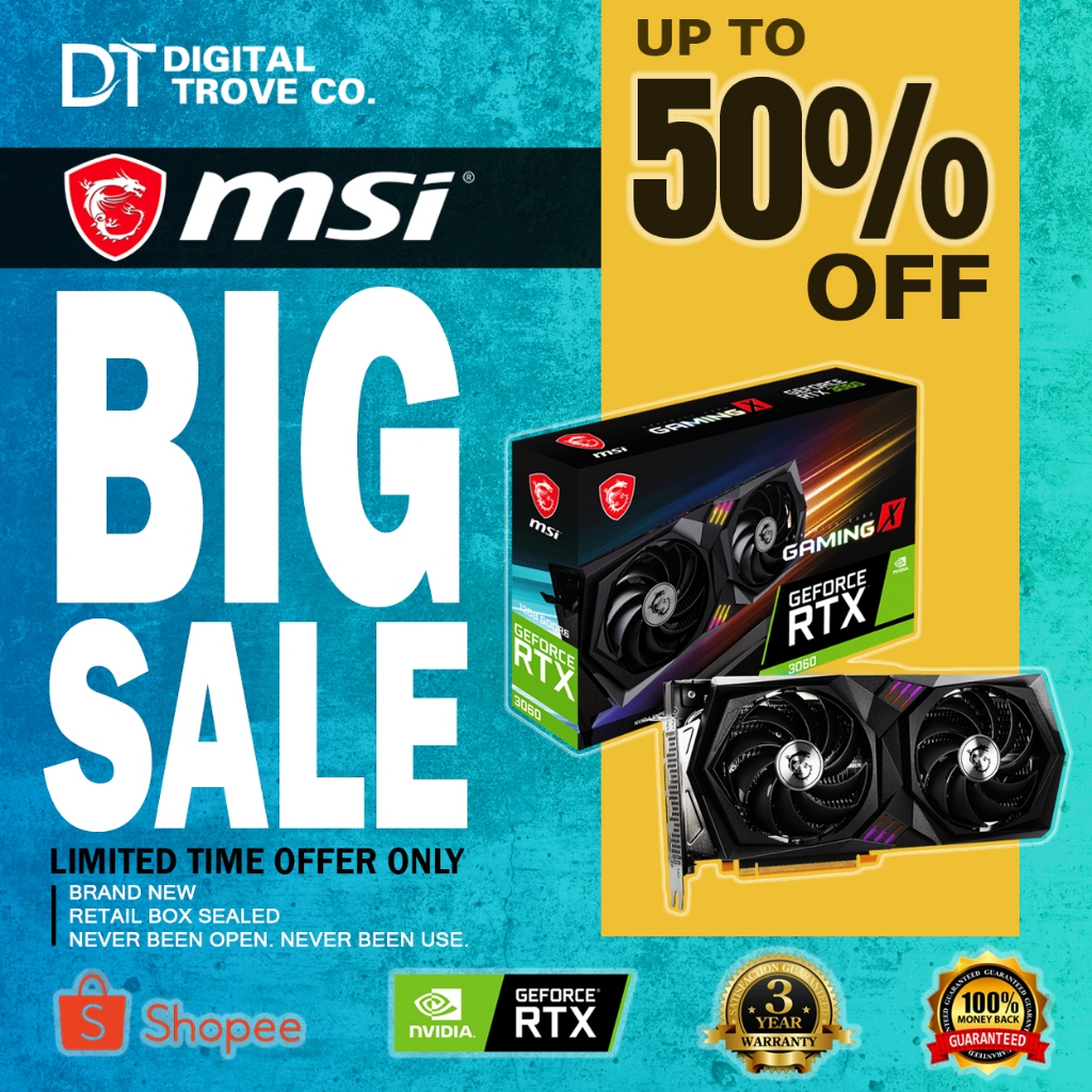 MSI GeForce RTX 3060 GAMING X 12GB GDDR6 | Shopee Philippines