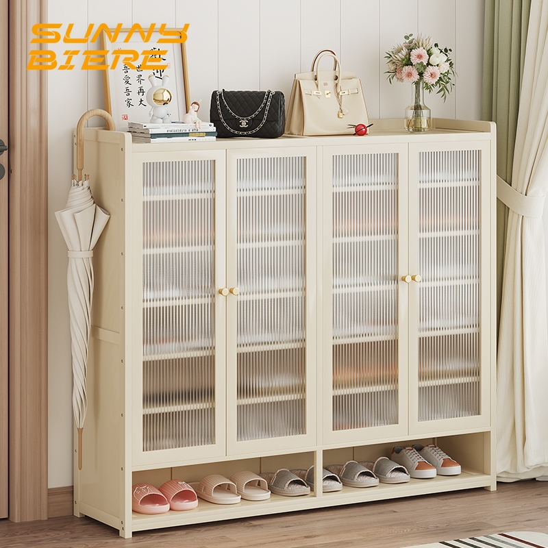 Sunny Biere Shoe Cabinet With Acrylic Door Shoe Rack In Cream Style ...