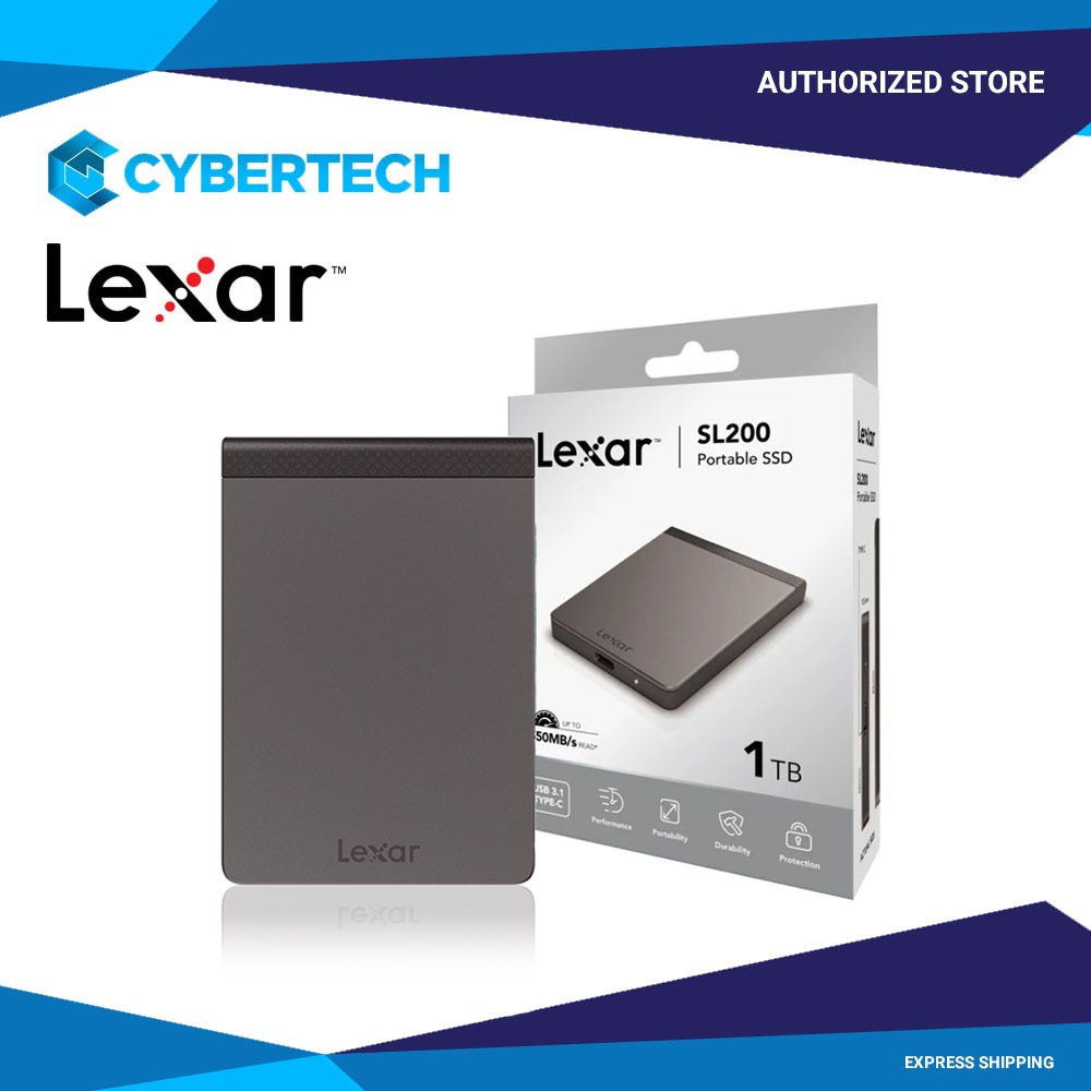 Lexar SL200 1TB USB 3.1 Portable SSD LSL200X001T-RNNNU | Shopee Philippines