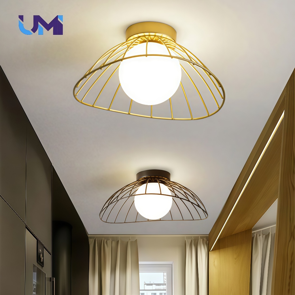 Ceiling Lights Semi Flush Mount Industrial Shell Shape Chandelier for ...