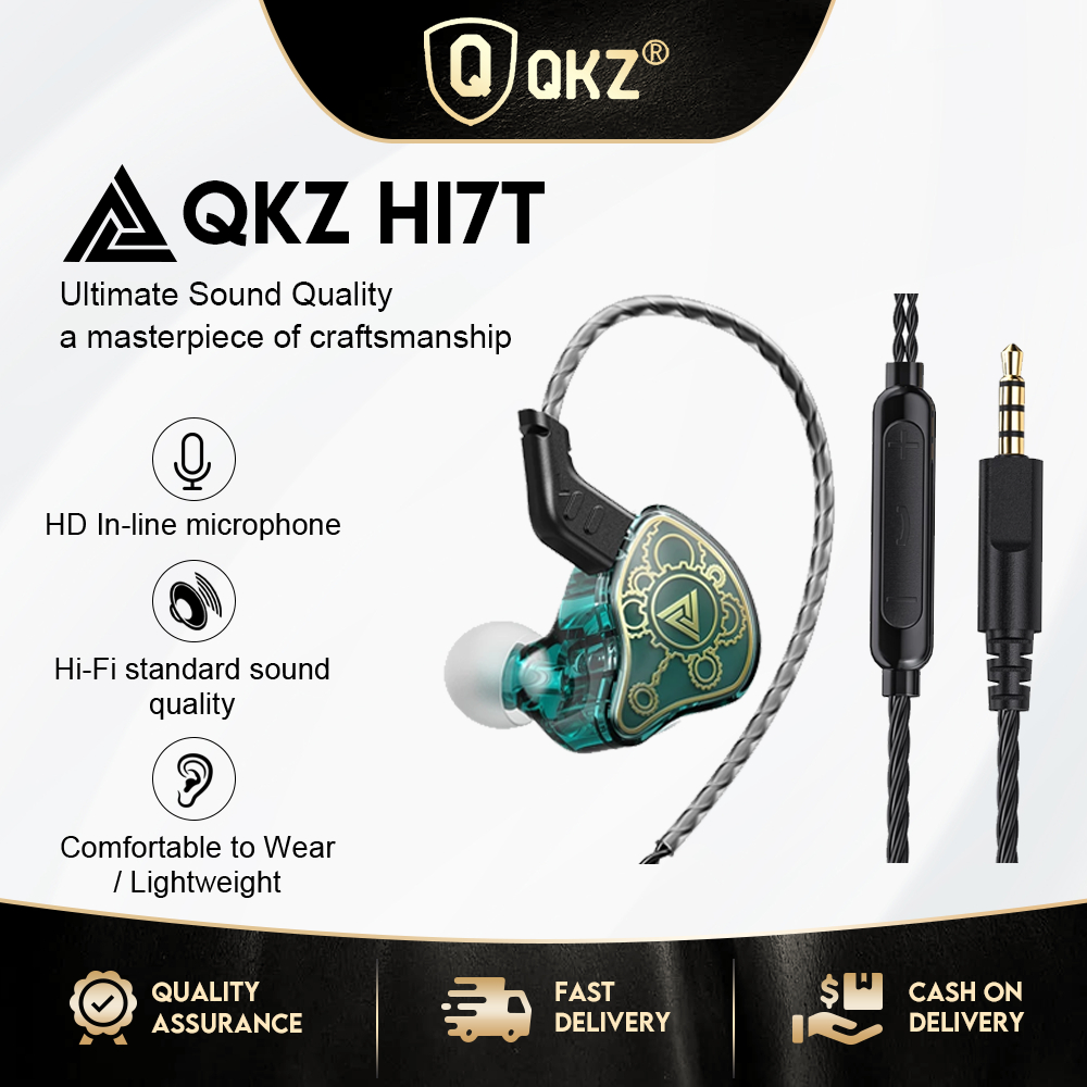 QKZ Hi7T Wired Earphone Sport Earbuds In Ear Stereo Monitor Headset ...