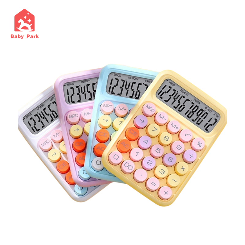 Square Stationery Cute Colorful Basic Calculator Large Display and ...