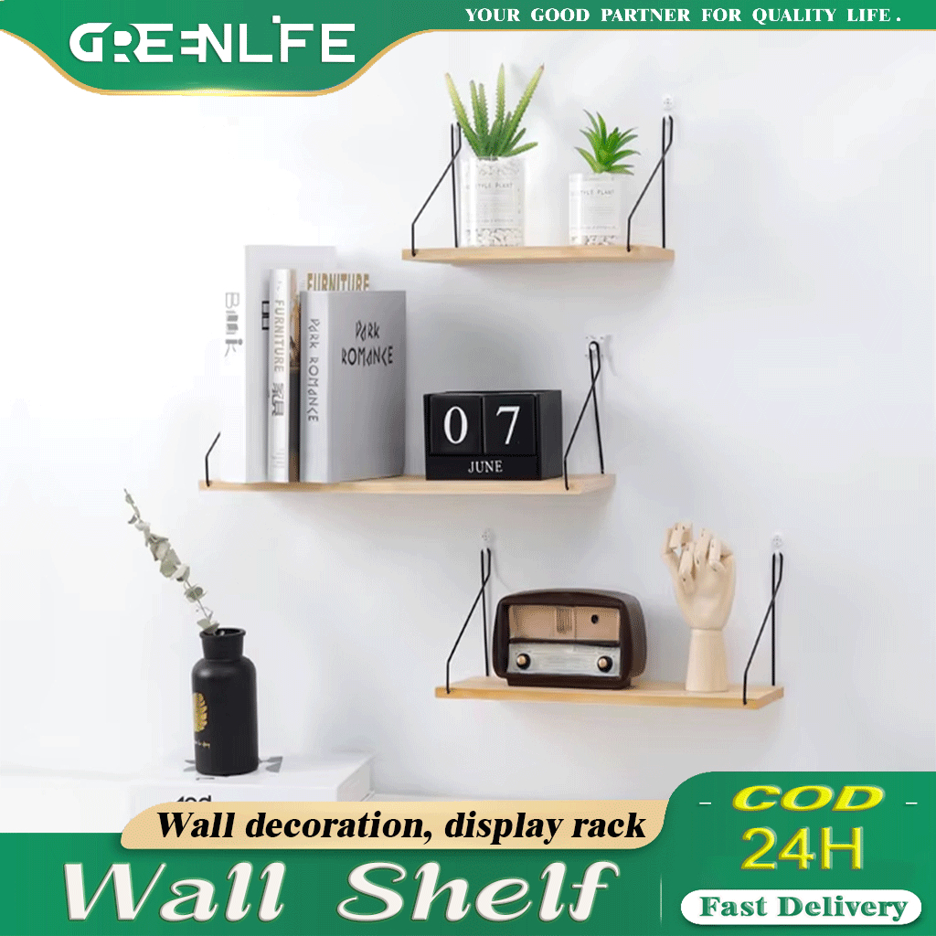 Wall Storage Rack Solid Wood 3 Pcs Wall Storage Panels Interior ...