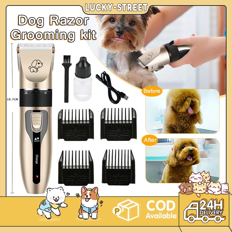 Pet Razor Grooming Kit for Dog Hair Trimmer Cat Hair Care Remover  Rechargeable Electric Clippers