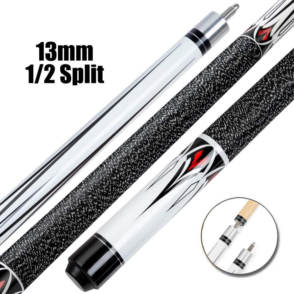 1/2 Foldable Cue Pool Stick Snooker Billiards 13mm Maple Billiard Cue ...
