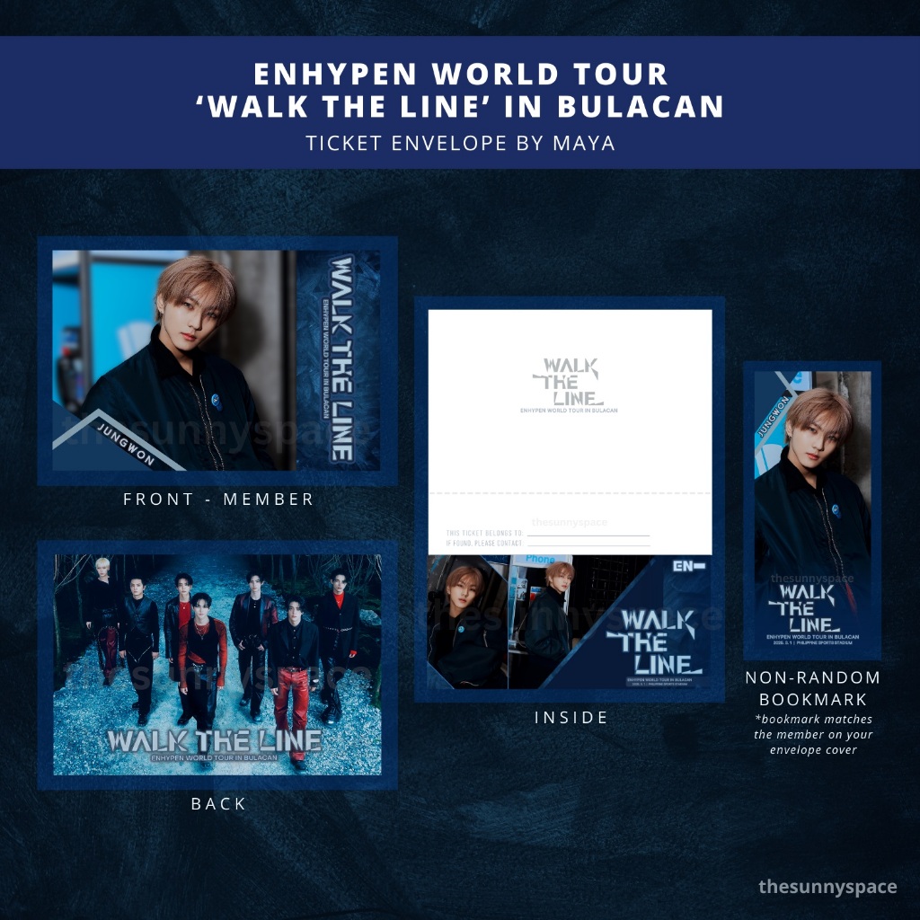ENHYPEN WORLD TOUR 'WALK THE LINE' IN BULACAN | Ticket Envelope by Maya ...
