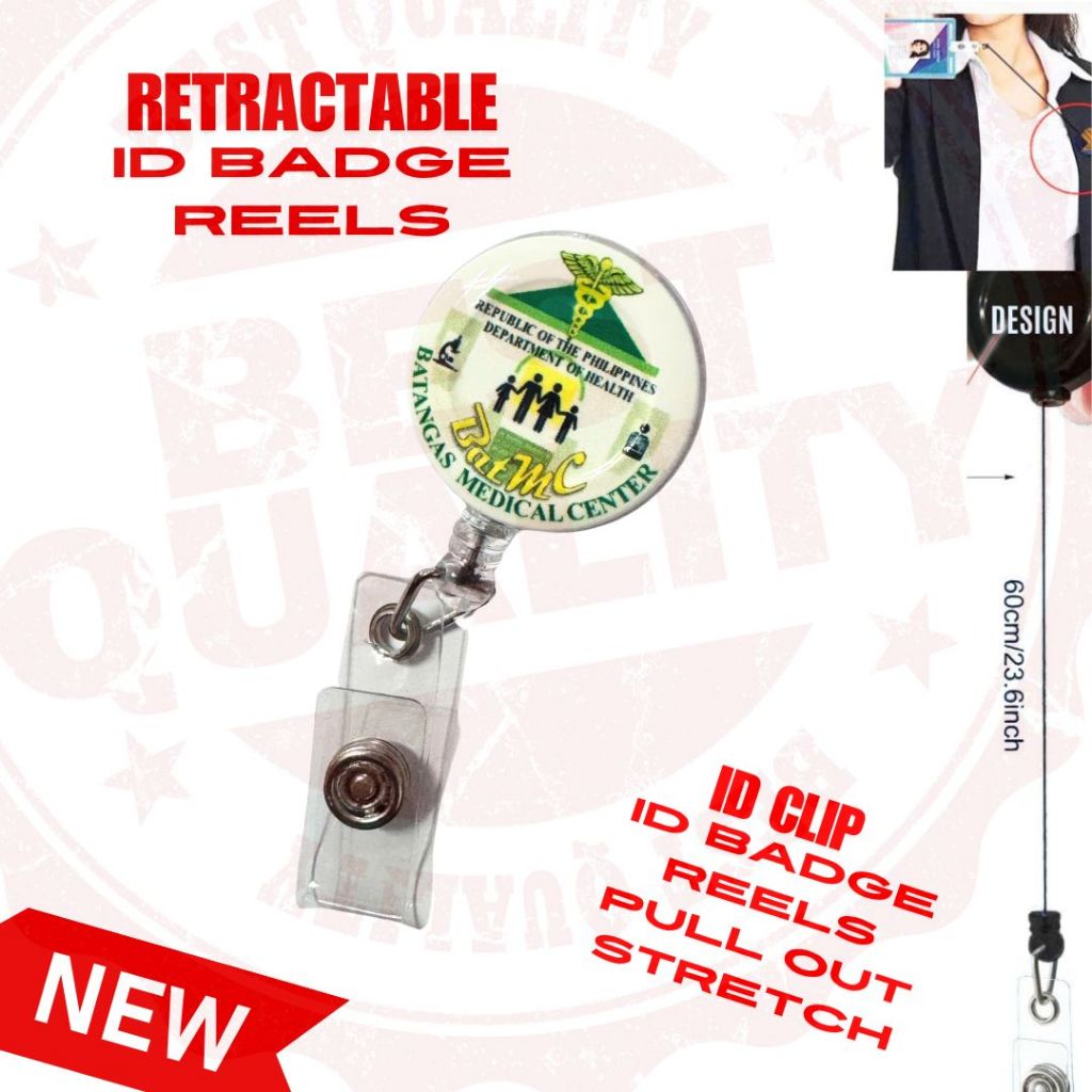 New BatMC Batangas Medical Id Clip Retractable id badge Reels Id Holder ...