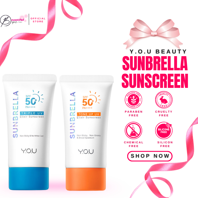 Y.O.U Sunbrella Triple UV Elixir Sunscreen SPF 50+ PA++++ | 8H Oil ...