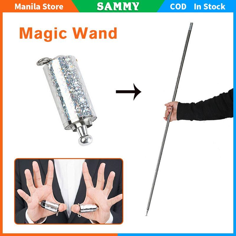 110cm Portable Steel Silver Retractable Sticks Scalable Magic Wand ...