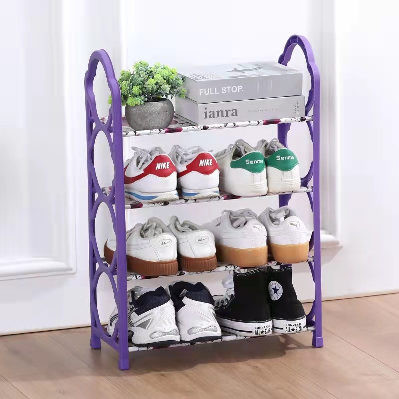 LHK 4Layer Shoe Rack Clasic Looking Plastic Sturdy Shoe Organizer ...