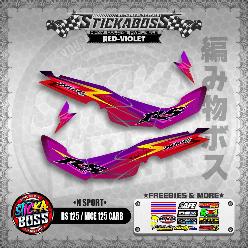 RS 125 / NICE 125 CARB STICKER DECALS ( N SPORT )【WITH FREEBIES ...