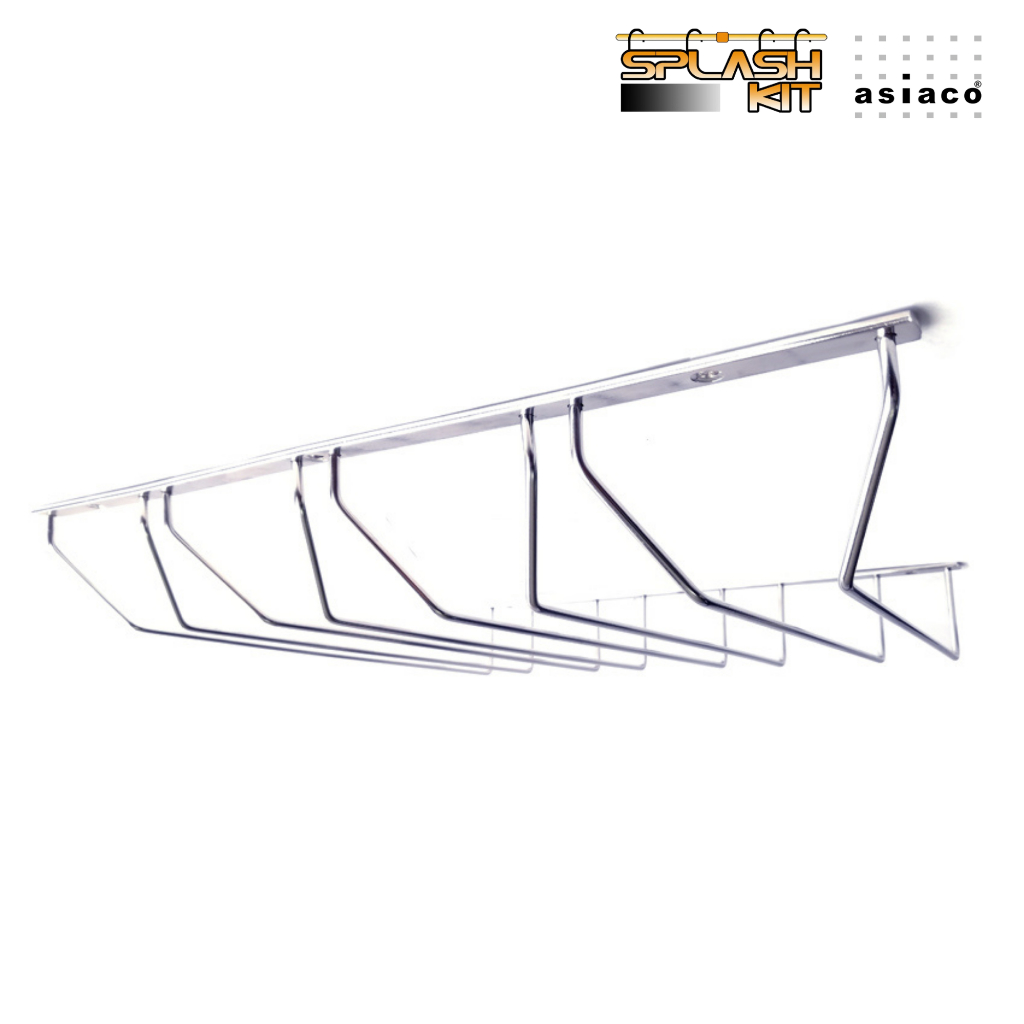 Asiaco Splash Kit Stainless Steel Wine Glass Holder/Rack | Shopee ...