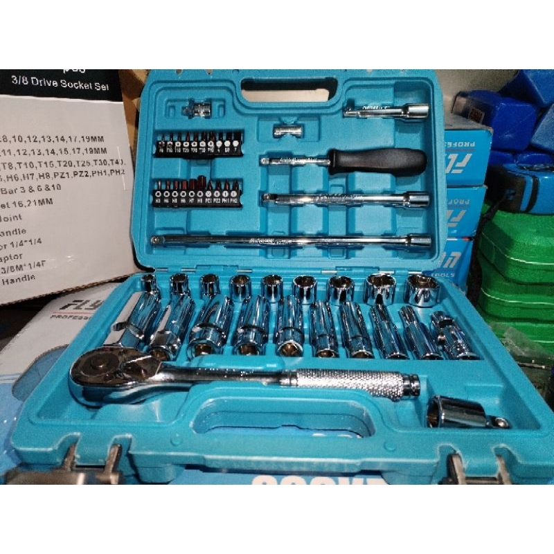 flyman original tools 47 pcs socket set 3/8 drive | Shopee Philippines