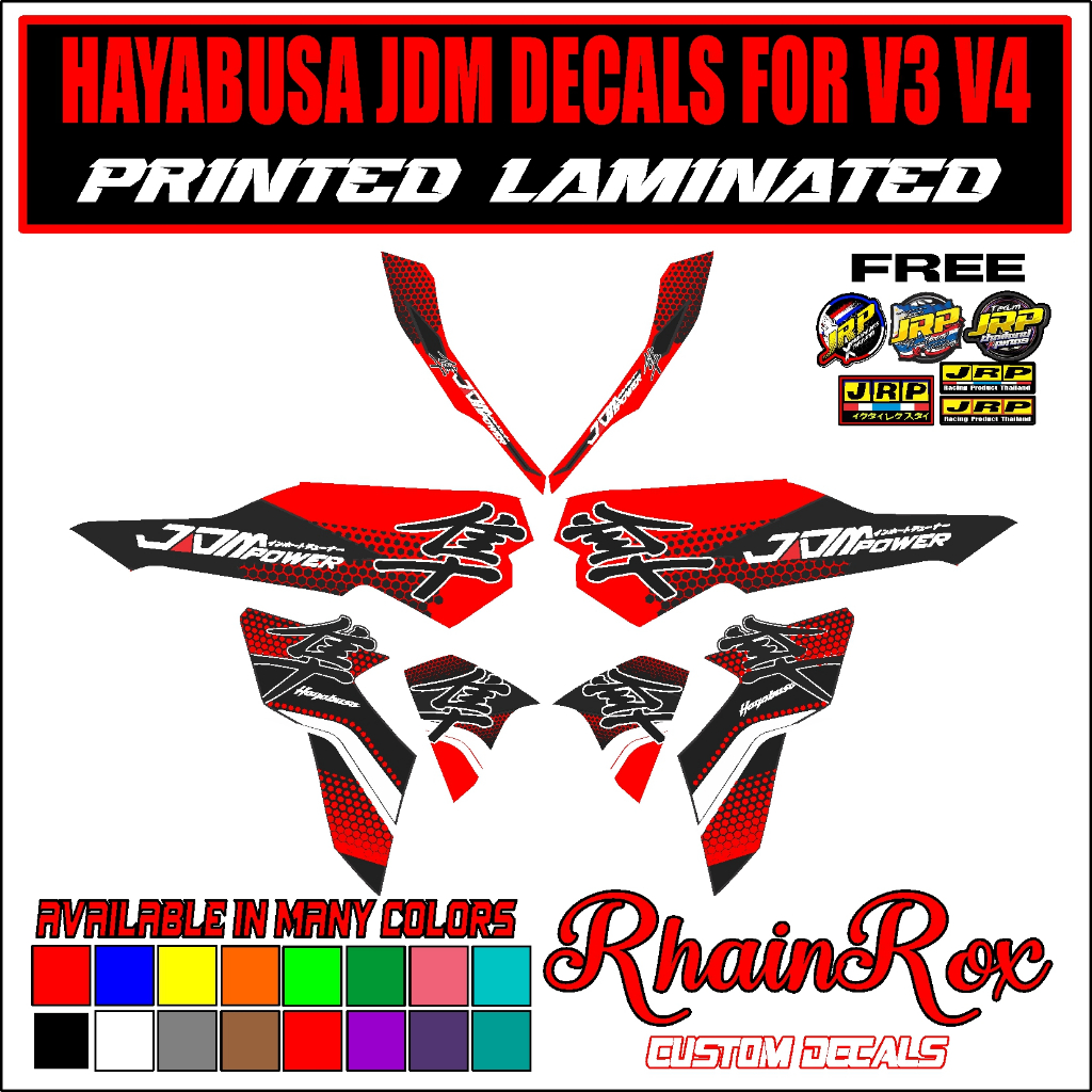honda click v3 v4 hayabusa jdm decals printed laminated | Shopee ...