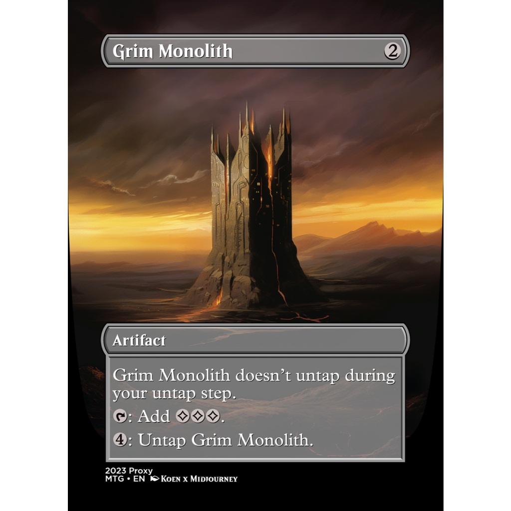 Custom Art Card - Grim Monolith (Borderless) | Shopee Philippines
