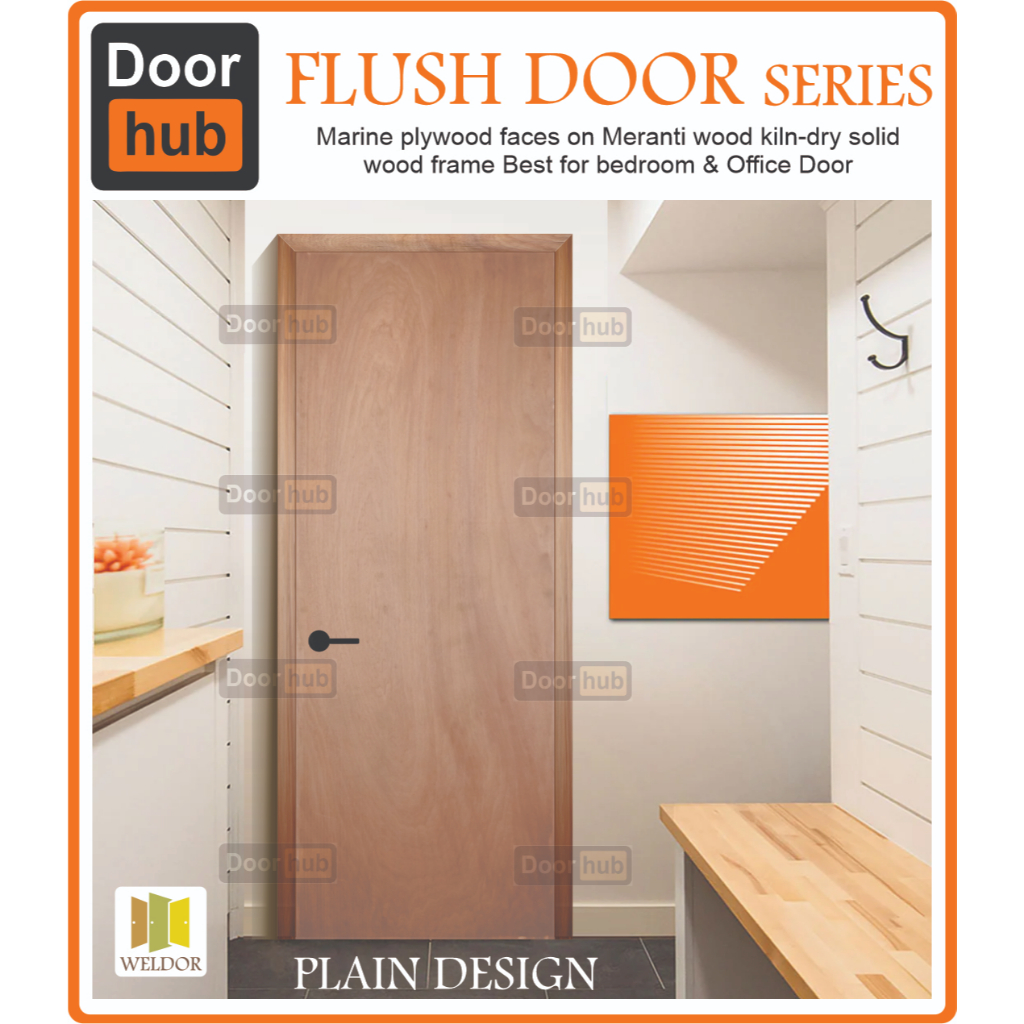 Flush Door - Plain Design - Hollow Core Door - Interior Door - bedroom ...