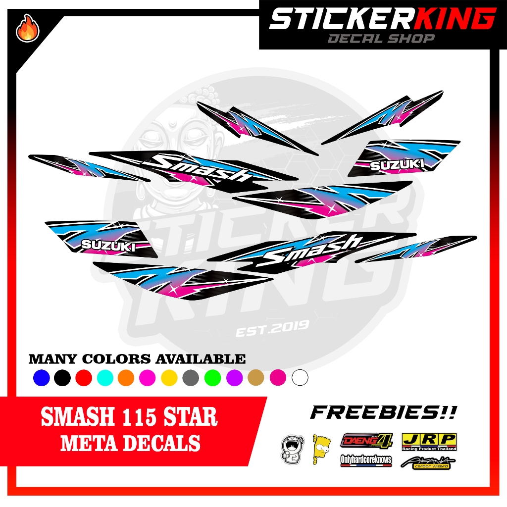 Smash 115 Meta Star Decals with Freebies Stickers Thailand Indo ...
