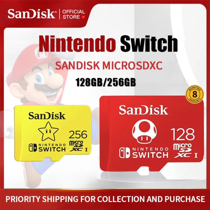 Sandisk Switch Nintendo SD card UHS-1 C10 128GB/256GB SDSQXAO-128G ...