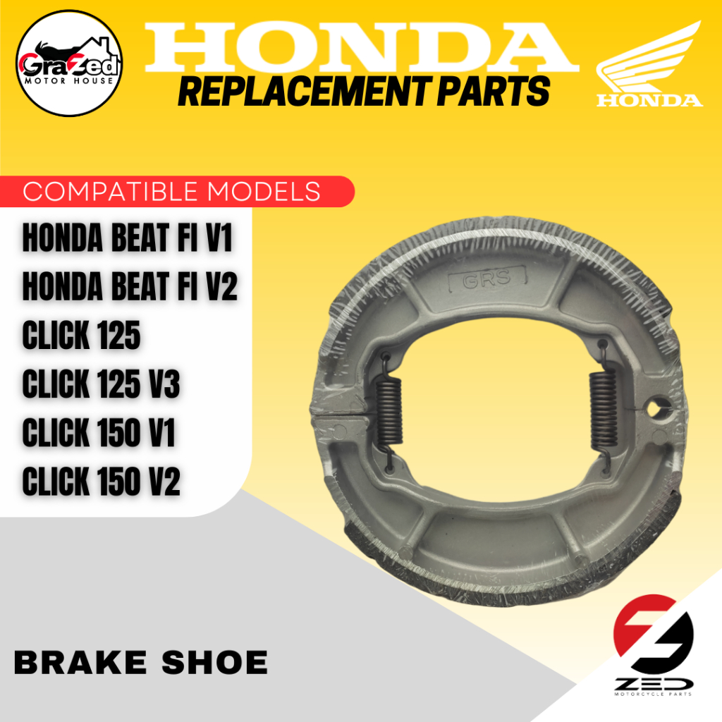 Click V1, V2 and V3 BRAKE SHOE for Honda Beat Carb, FI V1 / V2, Supremo ...