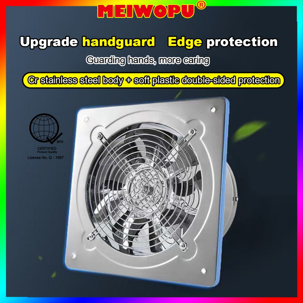 Stainless Steel Strong Exhaust Fan Household Kitchen Ventilator Fast ...