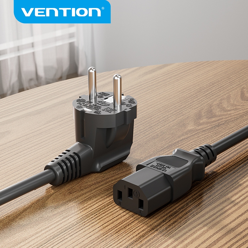 Vention 3-Prong Power Cord C5 C13 Connector EU Plug 1.8 Meter - ZCKBAC ...