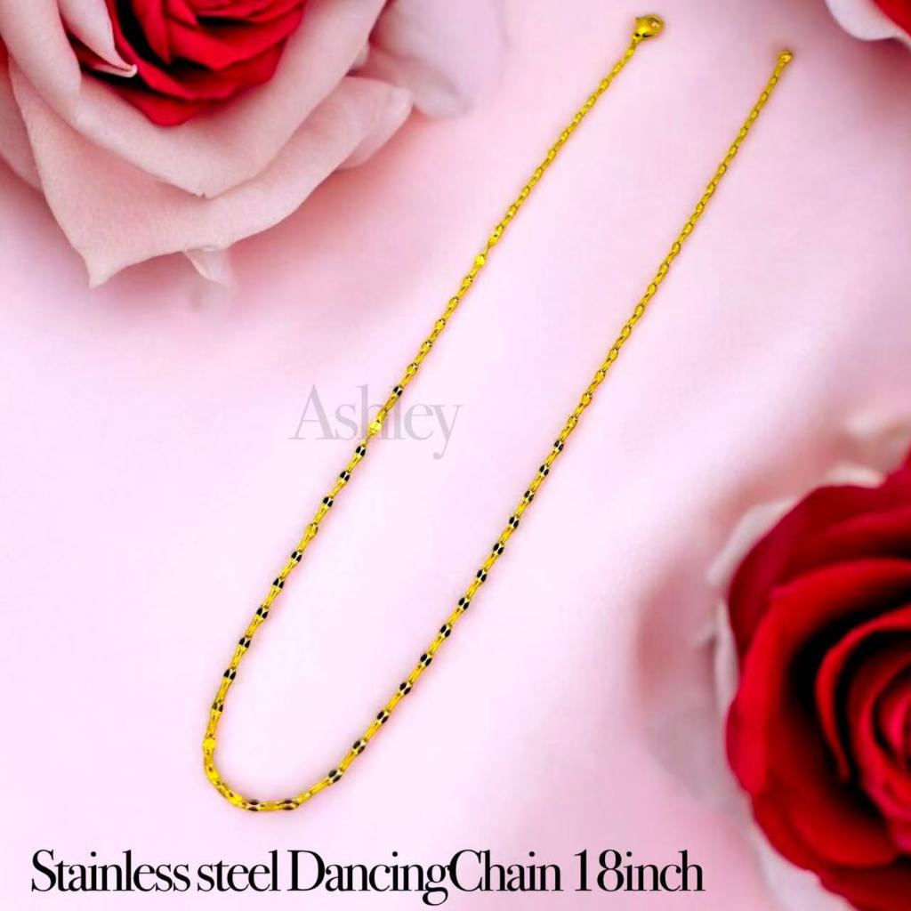 Stainless Dancing Chain 14inch for kids 18inch/45cm Gold Plated ...