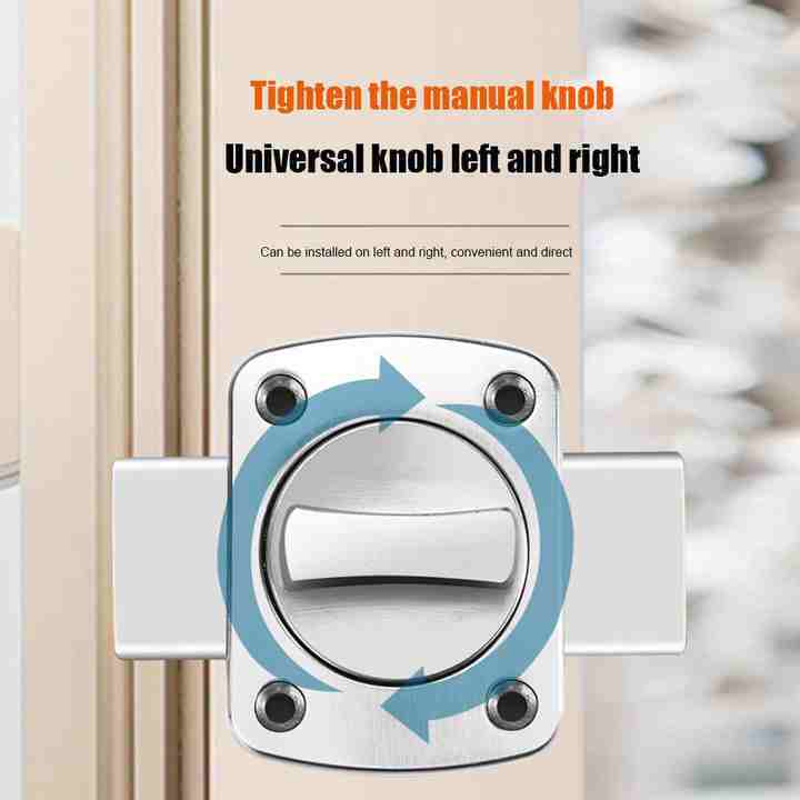 Bedroom door anti-theft rotating left and right latch punch-free room ...