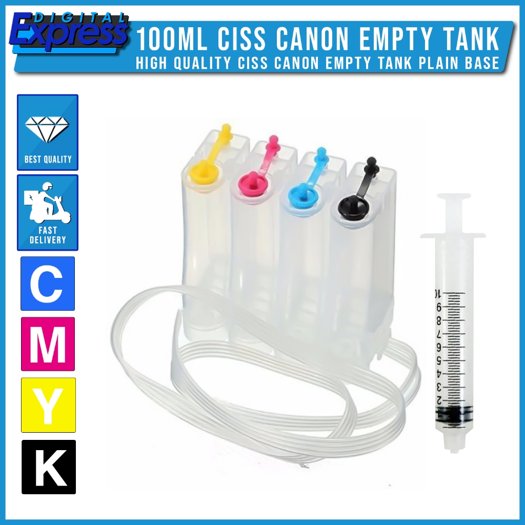 Canon 100ml CISS Empty Ink Tank Plain Base Cover for Liquid Base Inks ...