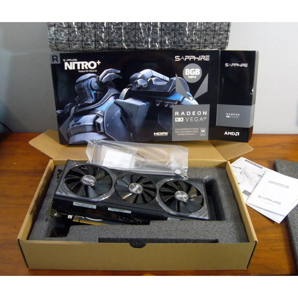 NEW SAPPHIRE NITRO Radeon RX Vega 64 8GB PCI Express Video Card W Box ...