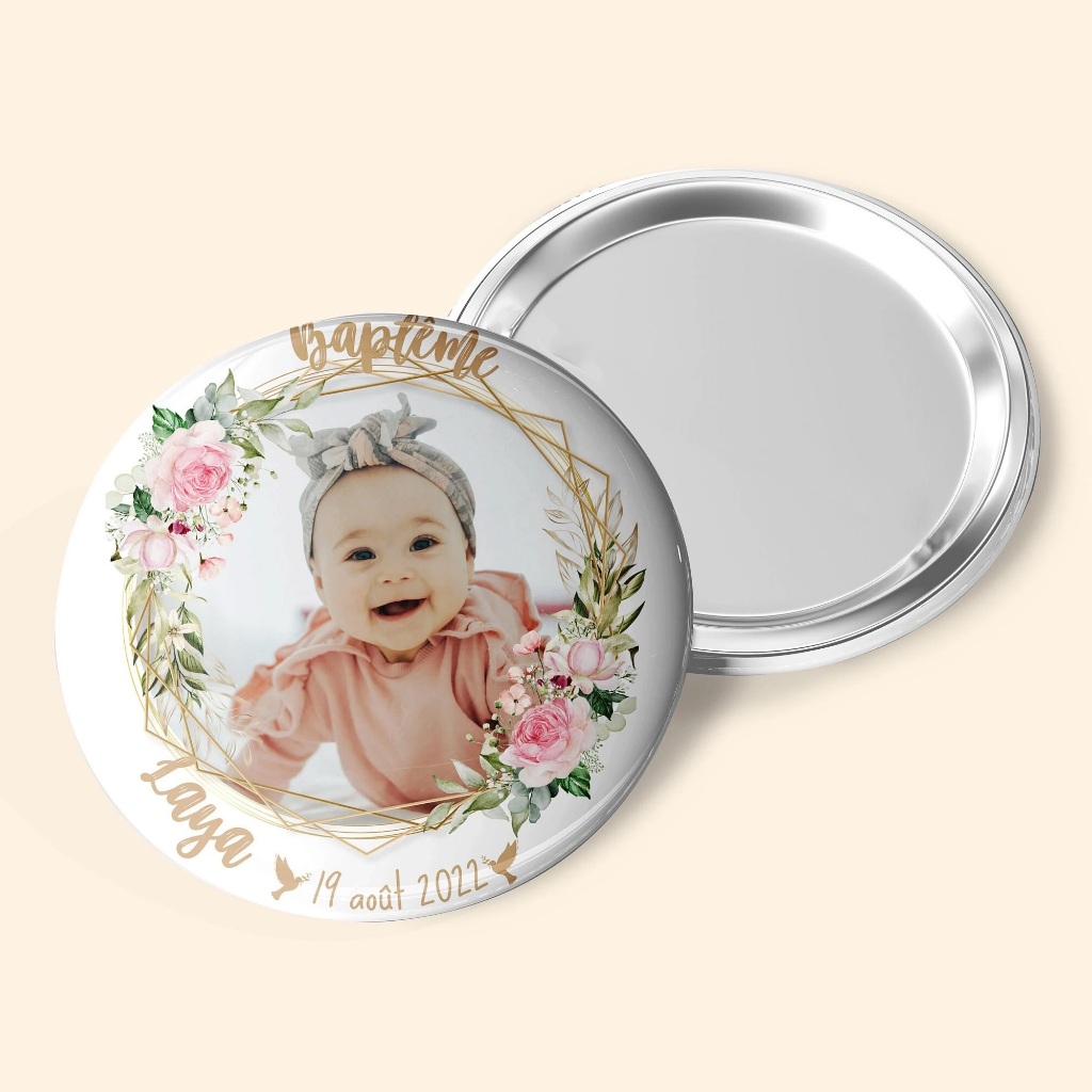Personalized Mirror Button Pin / Pocket mirror 2.25inches / 58mm ...