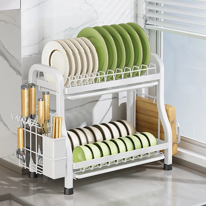 2/3 Tier Kitchen Organizer Dish Rack Stainless Dish 304 Kitchen ...