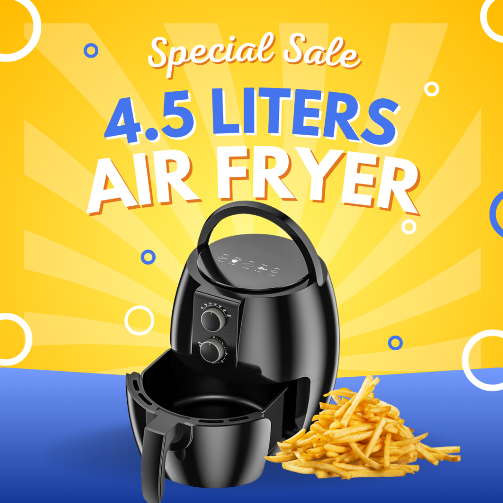 Air Fryer 4.5 Liters Heavy Duty Advance Electric Frying Technology Air ...