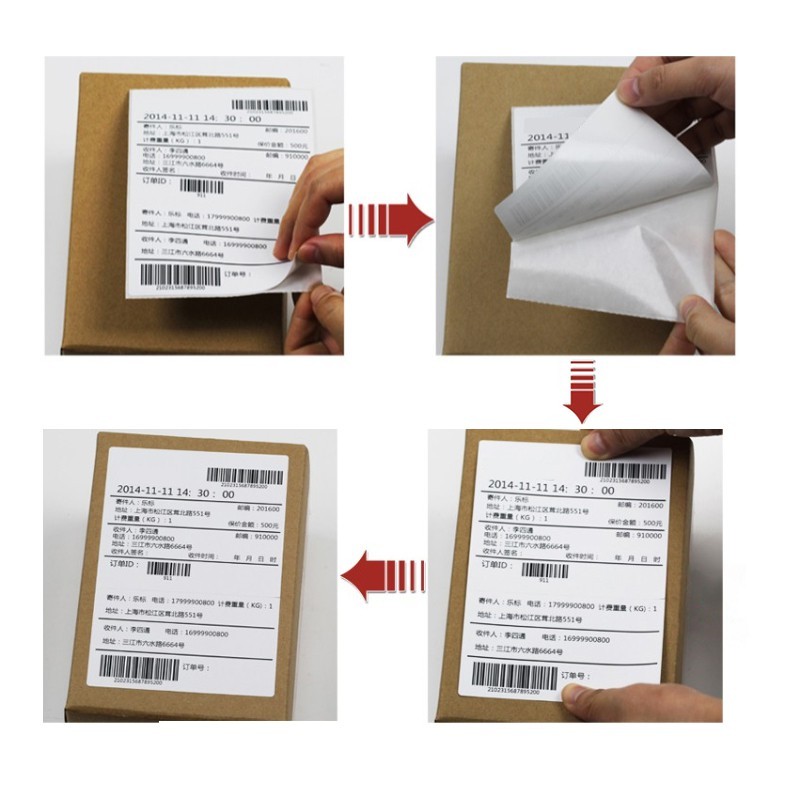 A6 Waybill Sticker Fold ( 100x150mm )- Barcode Sticker -Shipping Label ...