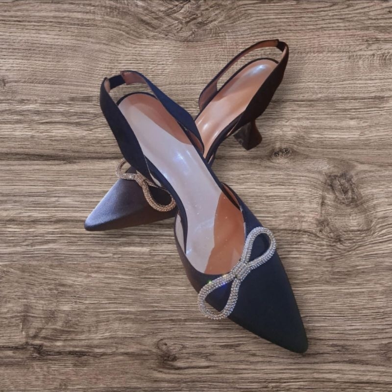Pointed Heels Slingback with Ribbon | Shopee Philippines