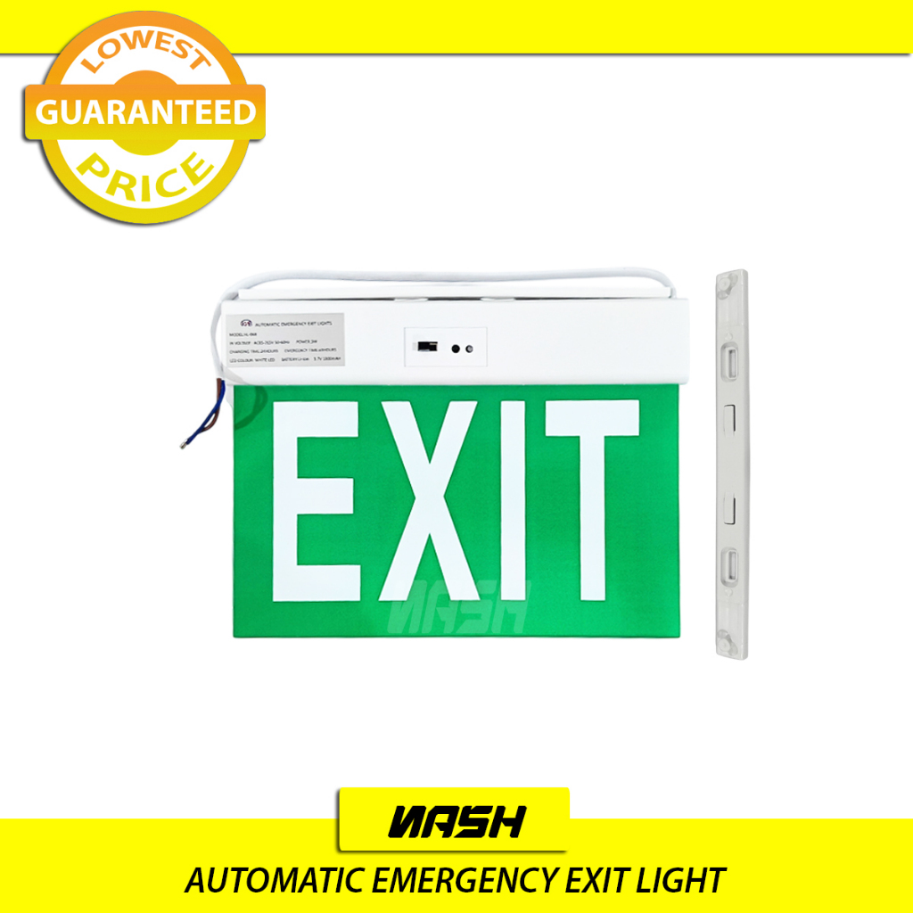 AUTOMATIC WALL MOUNTED LED EXIT SIGNAGE DOUBLE FACE 2PCS | Shopee ...