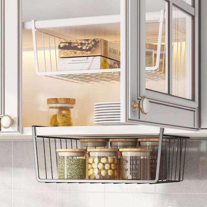 JSL Metal Kitchen Organizer Large Capacity Desk Cabinet Storage Rack ...
