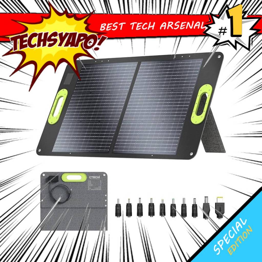 CTECHi Foldable Solar Panel 60W, Portable Solar Charger Kit | Shopee ...