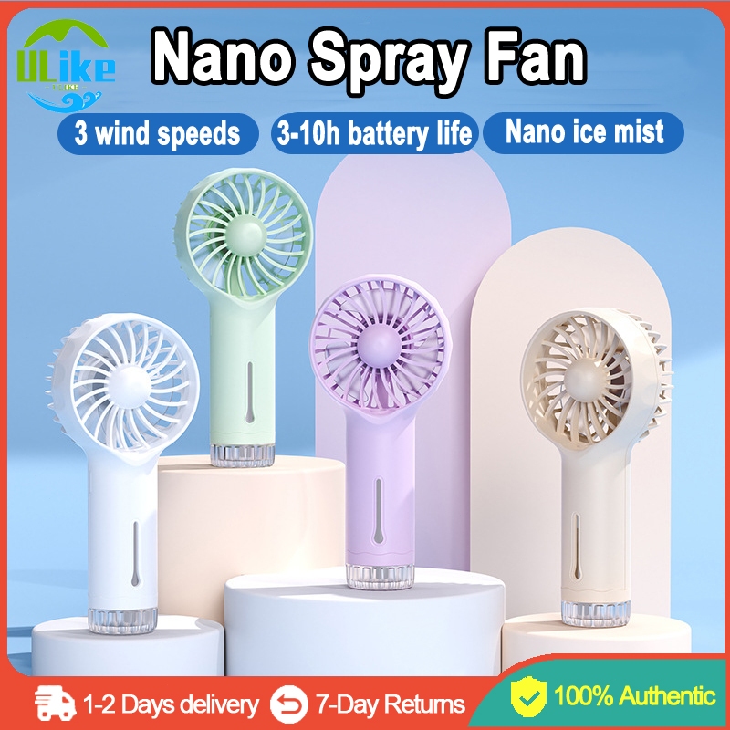 2025 New USB Rechargeable Handheld Nano Spray Fan Portable Mini Water ...