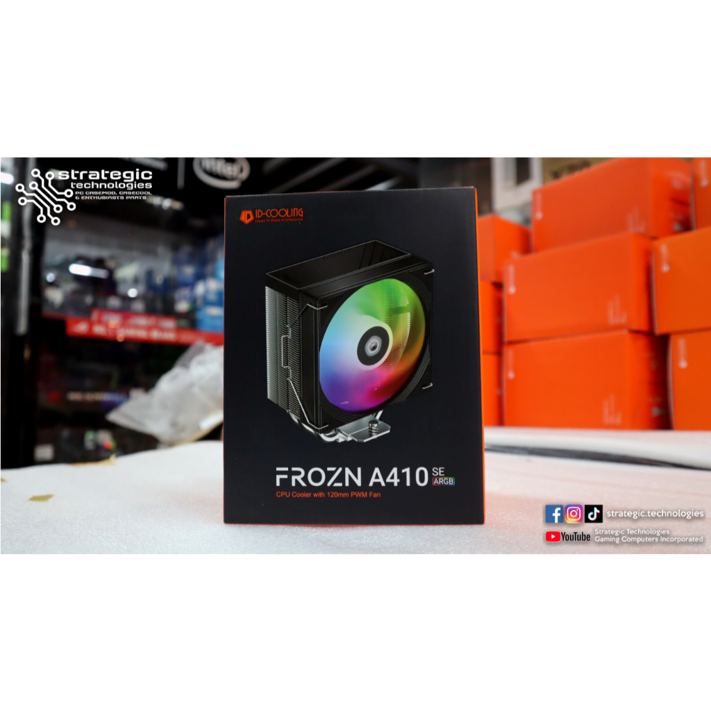 IDCooling FROZN A410 SE ARGB Black 4 heatpipe Tower CPU Cooler 1x120mm ...